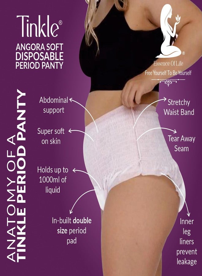 Tinkle Ultra Comfort Period Panties for Women | M-L | Pack of 10 | 360° Leak Protection | Full Coverage | 12-Hour Overnight Protection | Hight Absorbency | For Heavy Flow | Anti-Microbial | No Rashes - Image 5